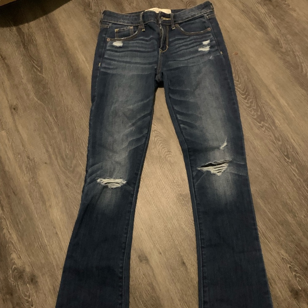 Abercrombie ripped flare jeans